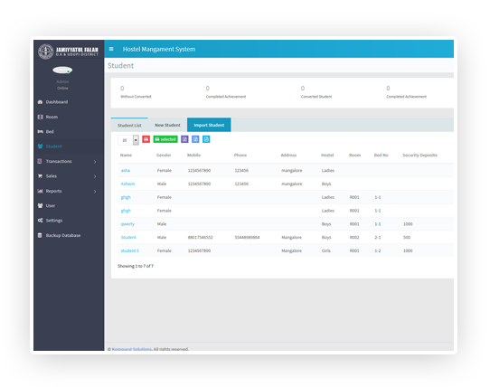 Hostel Management System